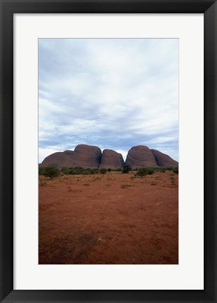 Framed Rock formations on a landscape, Olgas, Uluru-Kata Tjuta National Park, Northern Territory, Australia Vertical Print