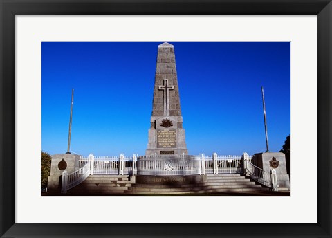 Framed Low angle view of an obelisk, King&#39;s Park, Perth, Australia Print