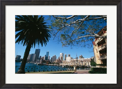 Framed Buildings on the waterfront, Sydney, New South Wales, Australia Print