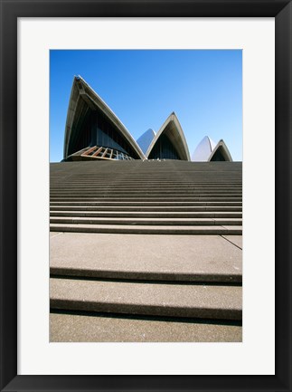 Framed Low angle view of an opera house, Sydney Opera House, Sydney, New South Wales, Australia Print