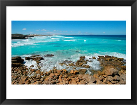 Framed Rocks on the coast, Sleaford Bay, Australia Print