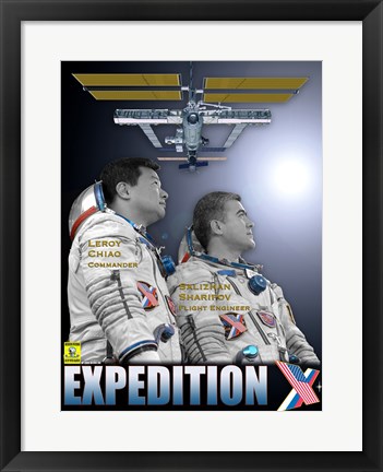 Framed Expedition 10 Crew Poster Print