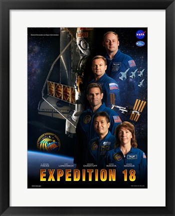 Framed Expedition 18 Crew Poster Print