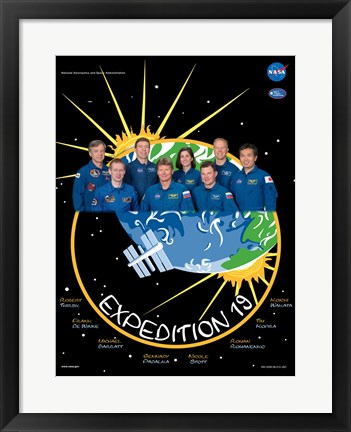 Framed Expedition 19 Crew Poster Print