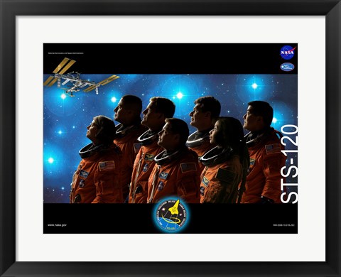 Framed STS 120 Mission Poster Print