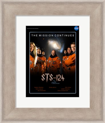 Framed STS 124 Harry Potter Crew Poster Print