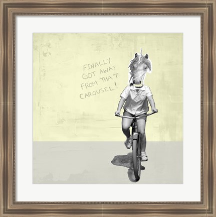 Framed Carousel Unicorn Print