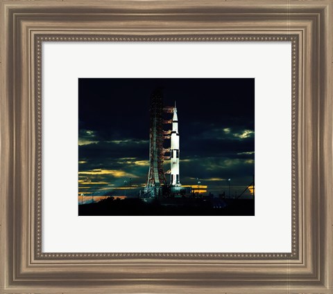 Framed Apollo 17 the Last Moon Shot Print