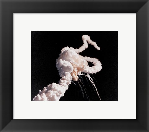 Framed Challenger Explosion Print