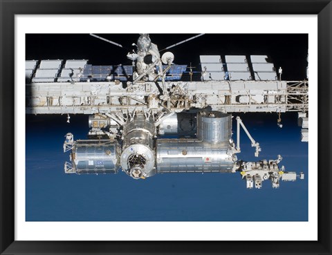 Framed Close-up view of a section of the International Space Station Print
