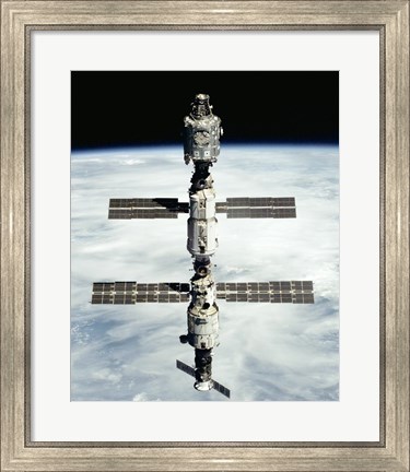 Framed International Space Station after Russian module installation Print