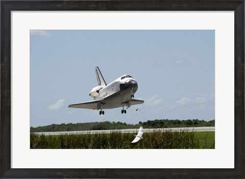 Framed NASA Space Shuttle Atlantis Landing Print