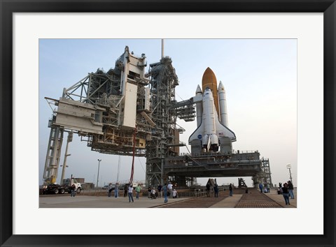 Framed Payload Canister and Atlantis at Pad Print