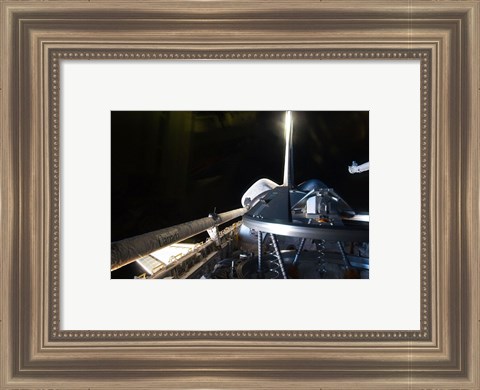 Framed STS 135 Atlantis Payload Bay &amp; Docking Mechanism Print