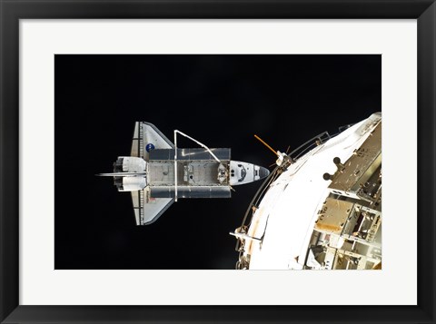 Framed STS132 Atlantis undocking Print