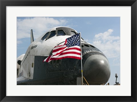 Framed STS-135 Atlantis on the Shuttle Landing Facility&#39;s Runway 15 Print