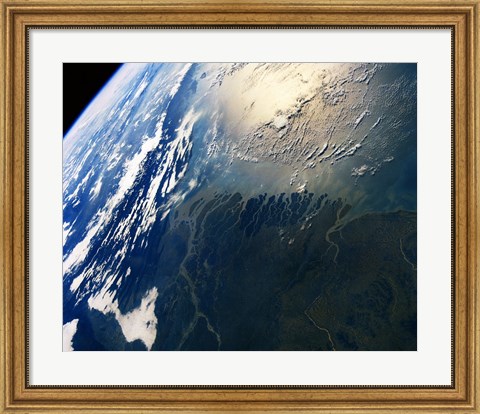 Framed View of earth from atlantis Print