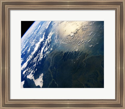 Framed View of earth from atlantis Print