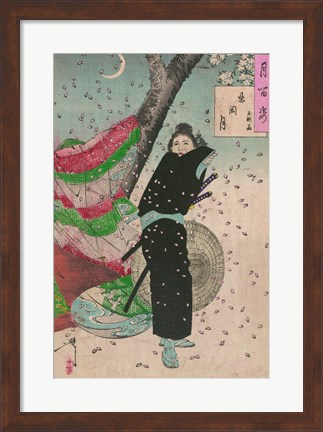 Framed Lady Samurai Print