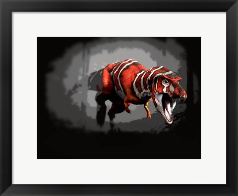 Framed T-rex Red Series Print