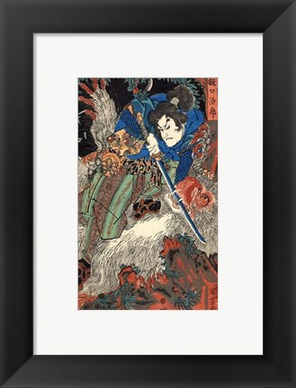 Framed Kuniyoshi Utagawa, Suikoden Series Print