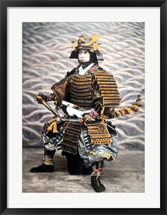 Framed Samurai 1880 Print