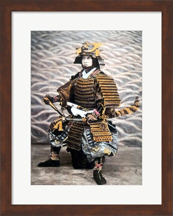 Framed Samurai 1880 Print