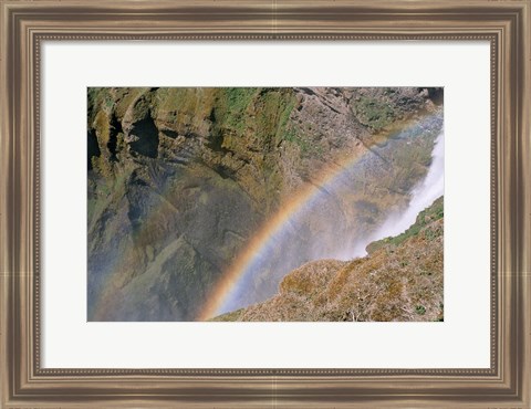 Framed Rainbow by Waterfall Print