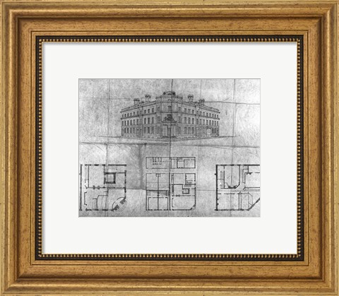 Framed Plans for bank of British North America Toronto Print