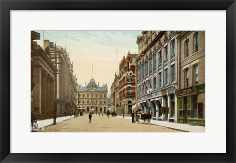 Framed Postcard of Toronto street and post office, Toronto, Canada Print