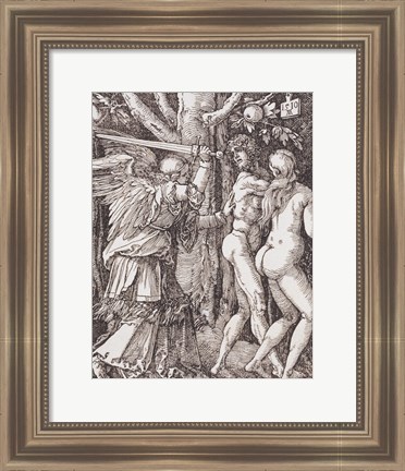 Framed Adam and Eve Exit Eden Print