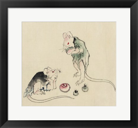 Framed Mice in Council Print