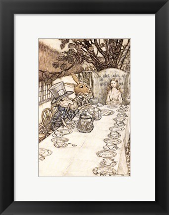 Framed Alice in Wonderland A Mad Tea Party Print