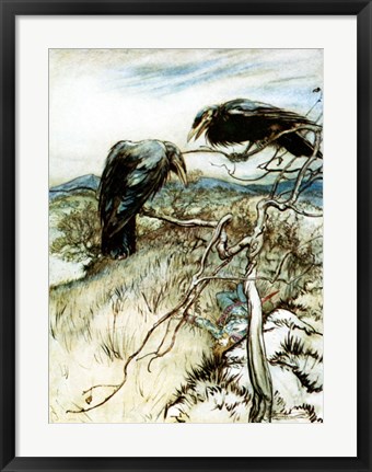 Framed Two Corbies Print