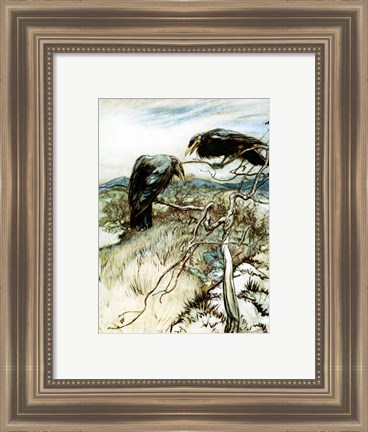 Framed Two Corbies Print