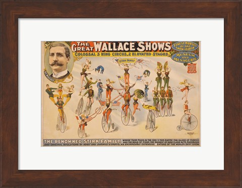 Framed Colossal Three Ring Circus Print