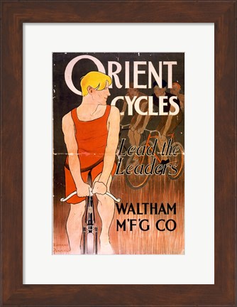 Framed Orient Bicycles Print