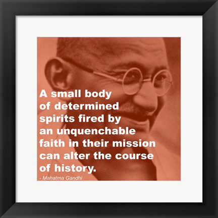 Framed Gandhi - Determination Quote Print