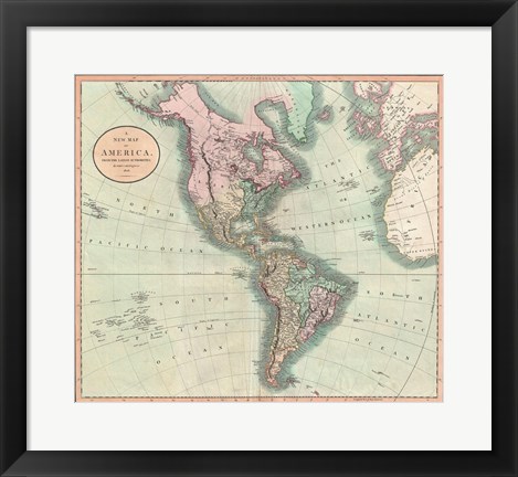 Framed 1799 Clement Cruttwell Map of West Indies Print