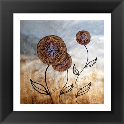 Framed Flowers in the Field Print