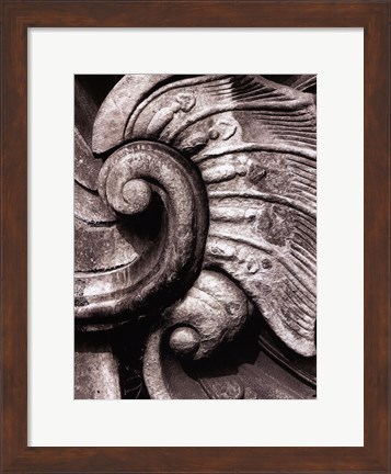 Framed Stone Carving II Print