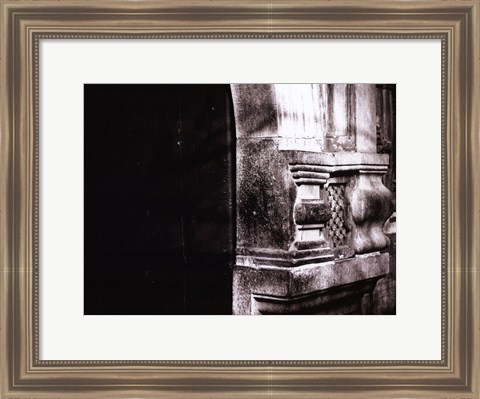 Framed Stone Carving V Print