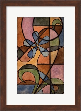 Framed Craftsman Flower I Print