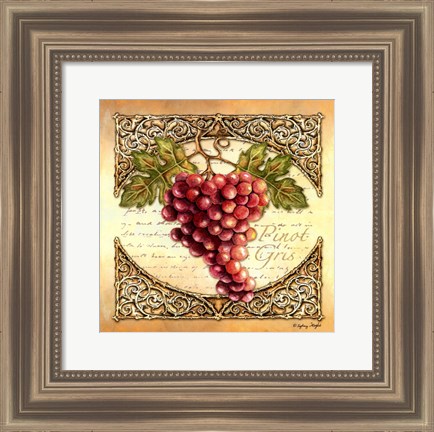 Framed Wine Grapes I Print