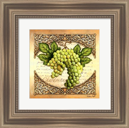 Framed Wine Grapes II Print