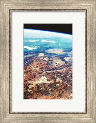 Framed Central Andes Mountains, from space Print