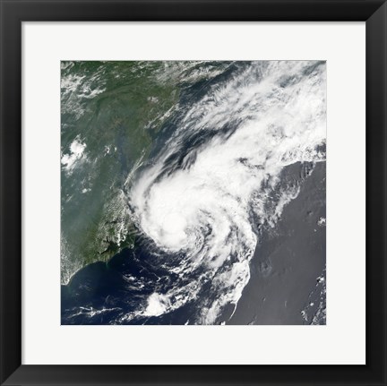 Framed Tropical Storm Beryl formed in the Northwestern Atlantic on July 18, 2006 Print