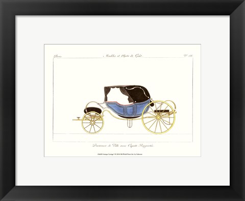 Framed Antique Carriage V Print