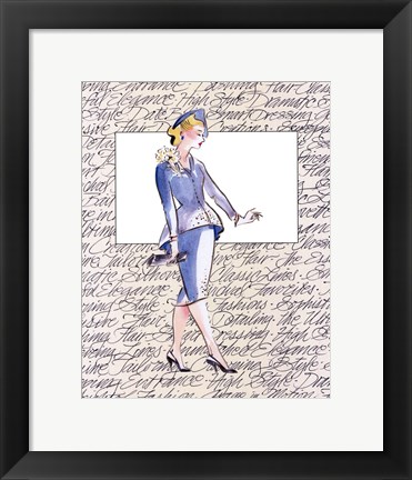 Framed 50&#39;s Fashion V Print