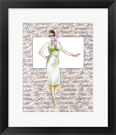 Framed 50&#39;s Fashion XII Print